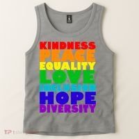 Kindness Peace Equality Love Inclusion Hope Diversity Tank Top thumb 2