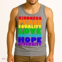 Kindness Peace Equality Love Inclusion Hope Diversity Tank Top thumb 3