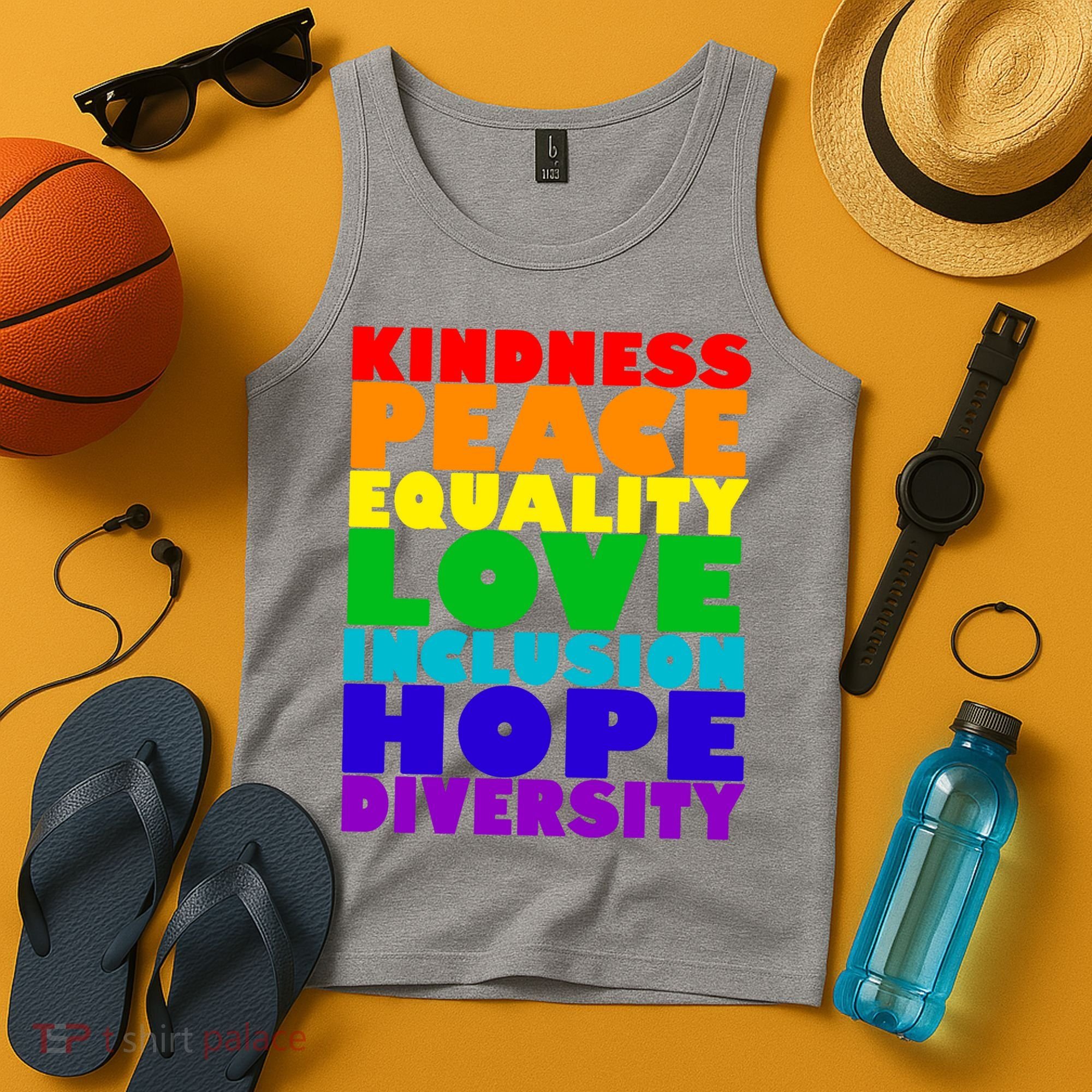Kindness Peace Equality Love Inclusion Hope Diversity Tank Top