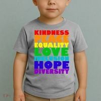 Kindness Peace Equality Love Inclusion Hope Diversity Toddler T-Shirt thumb 2