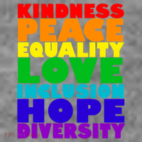 Kindness Peace Equality Love Inclusion Hope Diversity Women's Long Sleeve Shirt thumb 2