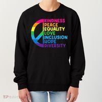 Kindness Peace Equality Love Inclusion Hope Diversity Women's Sweatshirt thumb 0