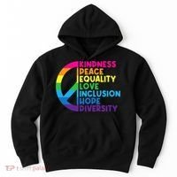Kindness Peace Equality Love Inclusion Hope Diversity Hoodie thumb 0