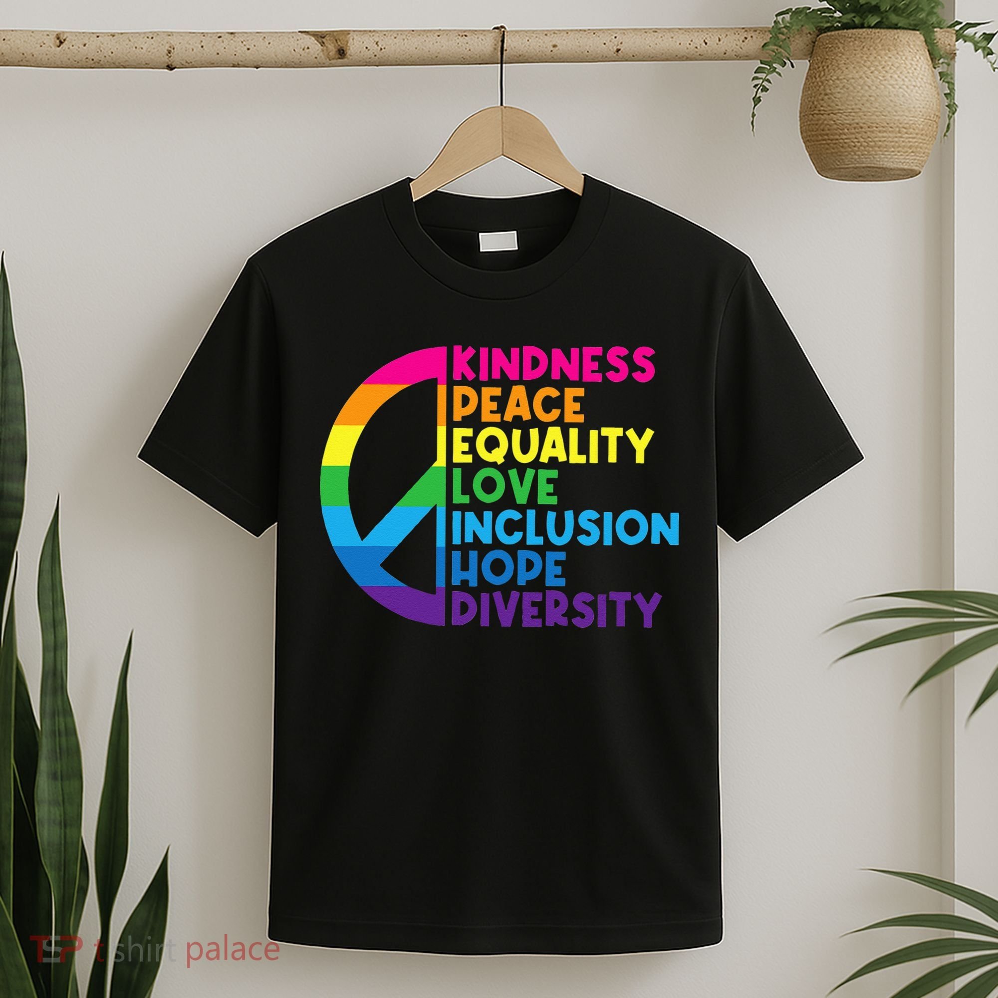 Kindness Peace Equality Love Inclusion Hope Diversity T-Shirt