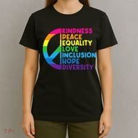Kindness Peace Equality Love Inclusion Hope Diversity T-Shirt thumb 4