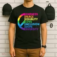 Kindness Peace Equality Love Inclusion Hope Diversity T-Shirt thumb 6