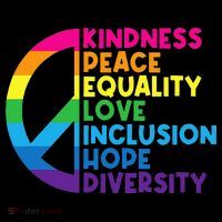 Kindness Peace Equality Love Inclusion Hope Diversity Ornament thumb 1