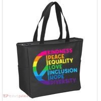Kindness Peace Equality Love Inclusion Hope Diversity Tote Bag thumb 2