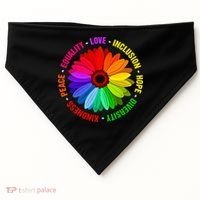 Kindness Peace Equality Love Inclusion Hope Diversity USA-Made Doggie Bandana thumb 0