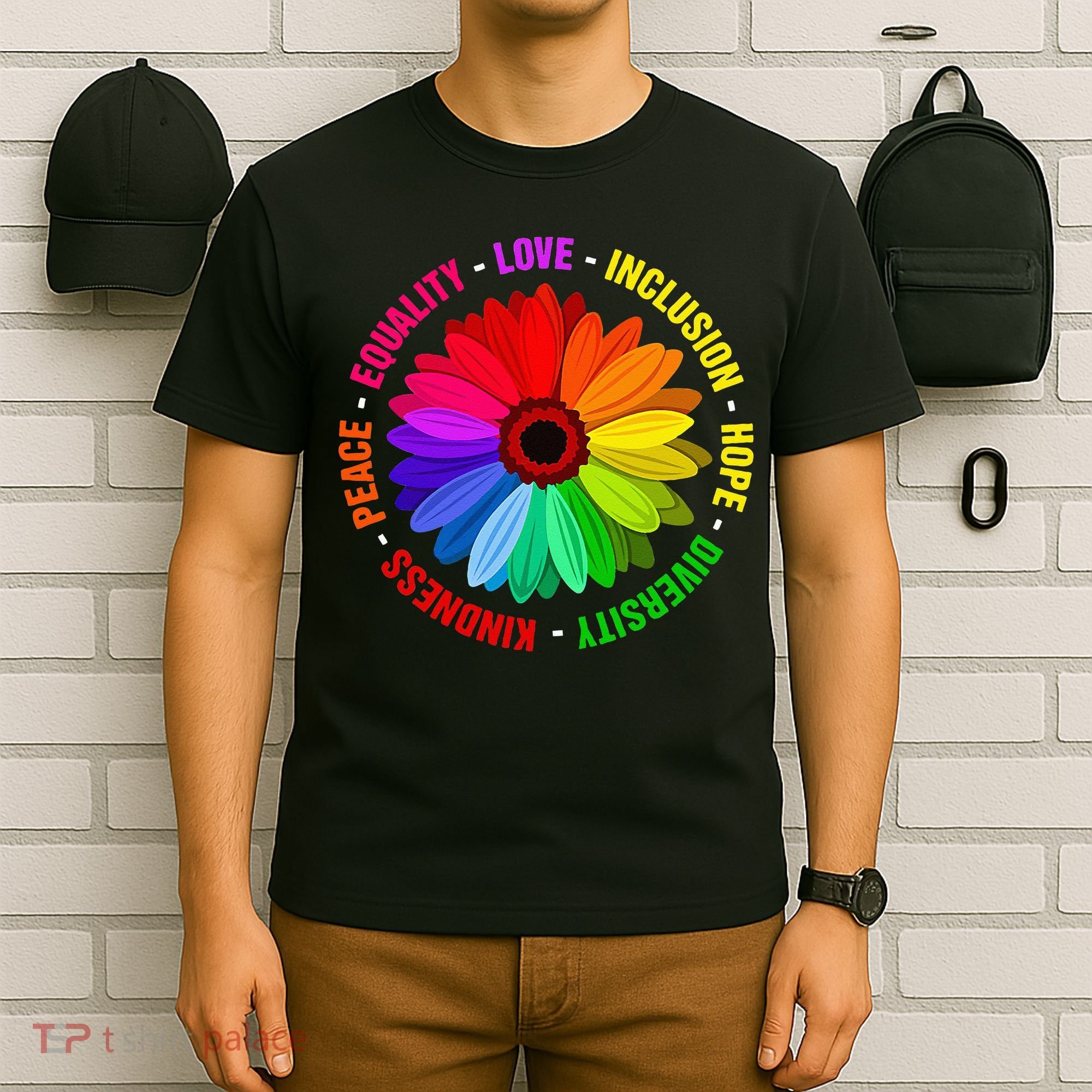 Kindness Peace Equality Love Inclusion Hope Diversity T-Shirt