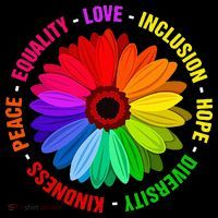 Kindness Peace Equality Love Inclusion Hope Diversity Mousepad thumb 1