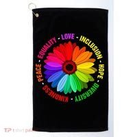 Kindness Peace Equality Love Inclusion Hope Diversity Golf Towel thumb 0