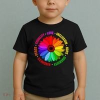 Kindness Peace Equality Love Inclusion Hope Diversity Toddler T-Shirt thumb 2