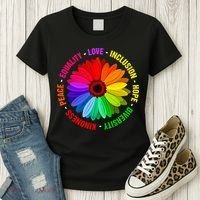 Kindness Peace Equality Love Inclusion Hope Diversity Women's T-Shirt thumb 3