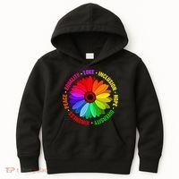 Kindness Peace Equality Love Inclusion Hope Diversity Kids Hoodie thumb 0