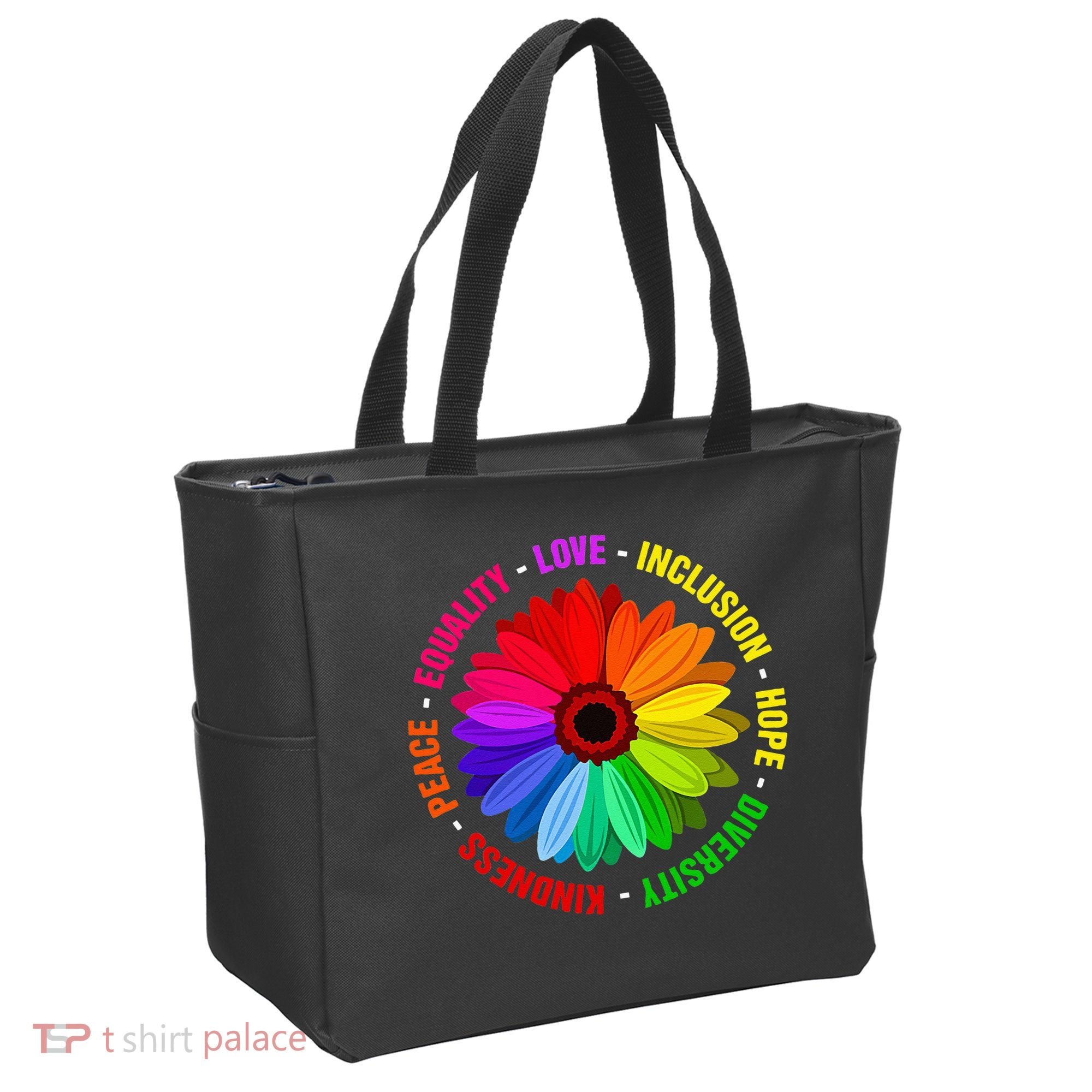 Kindness Peace Equality Love Inclusion Hope Diversity Tote Bag