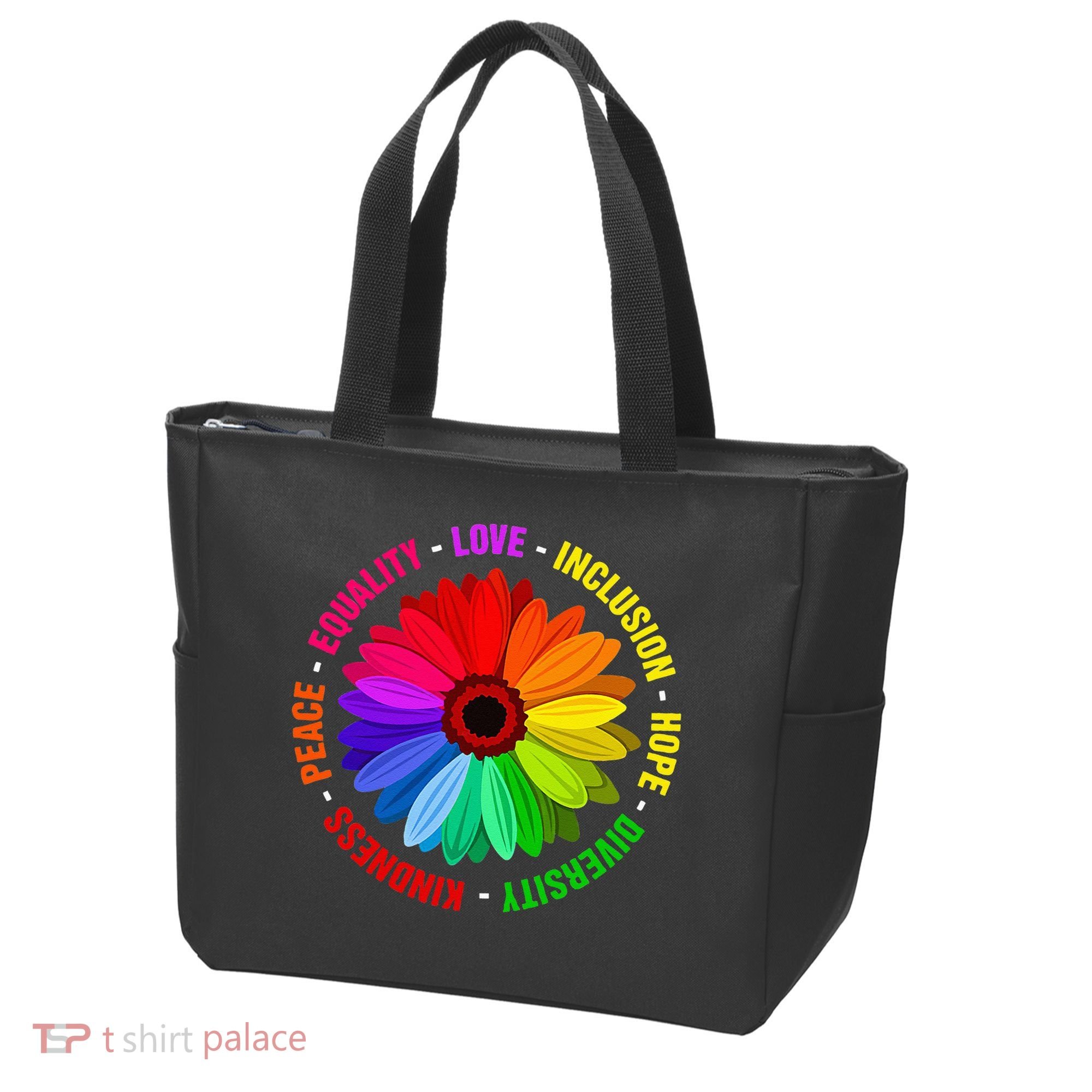 Kindness Peace Equality Love Inclusion Hope Diversity Tote Bag