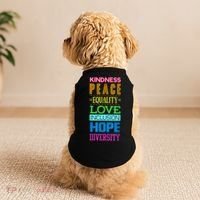 Kindness Peace Equality Love Inclusion Hope Diversity Doggie Tank thumb 2