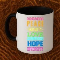 Kindness Peace Equality Love Inclusion Hope Diversity Coffee Mug thumb 2