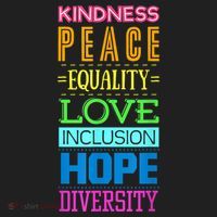 Kindness Peace Equality Love Inclusion Hope Diversity Hat thumb 2