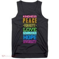 Kindness Peace Equality Love Inclusion Hope Diversity Tank Top thumb 0