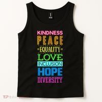 Kindness Peace Equality Love Inclusion Hope Diversity Tank Top thumb 2