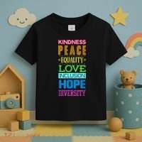 Kindness Peace Equality Love Inclusion Hope Diversity Toddler T-Shirt thumb 3