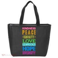 Kindness Peace Equality Love Inclusion Hope Diversity Tote Bag thumb 0