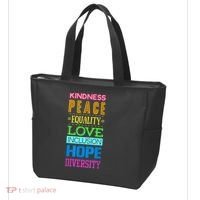 Kindness Peace Equality Love Inclusion Hope Diversity Tote Bag thumb 3