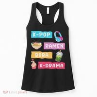 K Pop Fashion For Fans Of Korean K Drama & K Pop Merchandise Women's Tank Top thumb 0