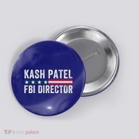 Kash Patel Fbi Director Patriotic American Flag Button thumb 0