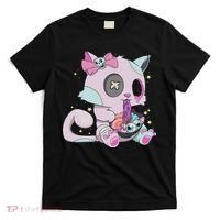 Kawaii Pastel Goth Witchy Cat Eats Ramen Cute Creepy Cat T-Shirt thumb 0