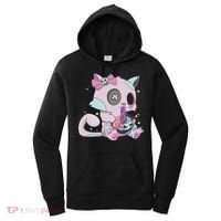 Kawaii Pastel Goth Witchy Cat Eats Ramen Cute Creepy Cat Women's Hoodie thumb 0