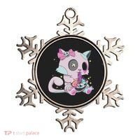Kawaii Pastel Goth Witchy Cat Eats Ramen Cute Creepy Cat Ornament thumb 0