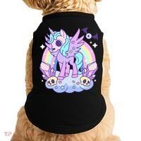 Kawaii Pastel Goth Unicorn Pony Aesthetic Gothic Skeleton Doggie Tank thumb 0