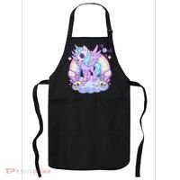 Kawaii Pastel Goth Unicorn Pony Aesthetic Gothic Skeleton Apron thumb 0