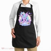 Kawaii Pastel Goth Unicorn Pony Aesthetic Gothic Skeleton Apron thumb 2
