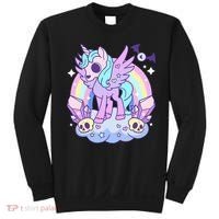 Kawaii Pastel Goth Unicorn Pony Aesthetic Gothic Skeleton Sweatshirt thumb 0