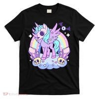 Kawaii Pastel Goth Unicorn Pony Aesthetic Gothic Skeleton T-Shirt thumb 0