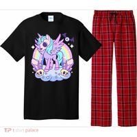 Kawaii Pastel Goth Unicorn Pony Aesthetic Gothic Skeleton Pajama Set thumb 0