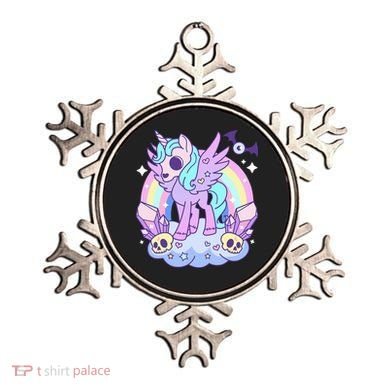 Kawaii Pastel Goth Unicorn Pony Aesthetic Gothic Skeleton Ornament
