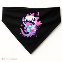 Kawaii Pastel Goth Creepy Cute Pi.nk Zombie Axolotl  USA-Made Doggie Bandana thumb 0