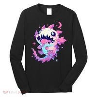 Kawaii Pastel Goth Creepy Cute Pi.nk Zombie Axolotl  Long Sleeve Shirt thumb 0