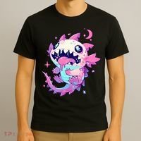 Kawaii Pastel Goth Creepy Cute Pi.nk Zombie Axolotl  T-Shirt thumb 3
