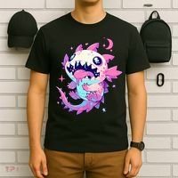 Kawaii Pastel Goth Creepy Cute Pi.nk Zombie Axolotl  T-Shirt thumb 6