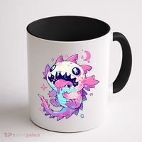 Kawaii Pastel Goth Creepy Cute Pi.nk Zombie Axolotl  Coffee Mug thumb 1