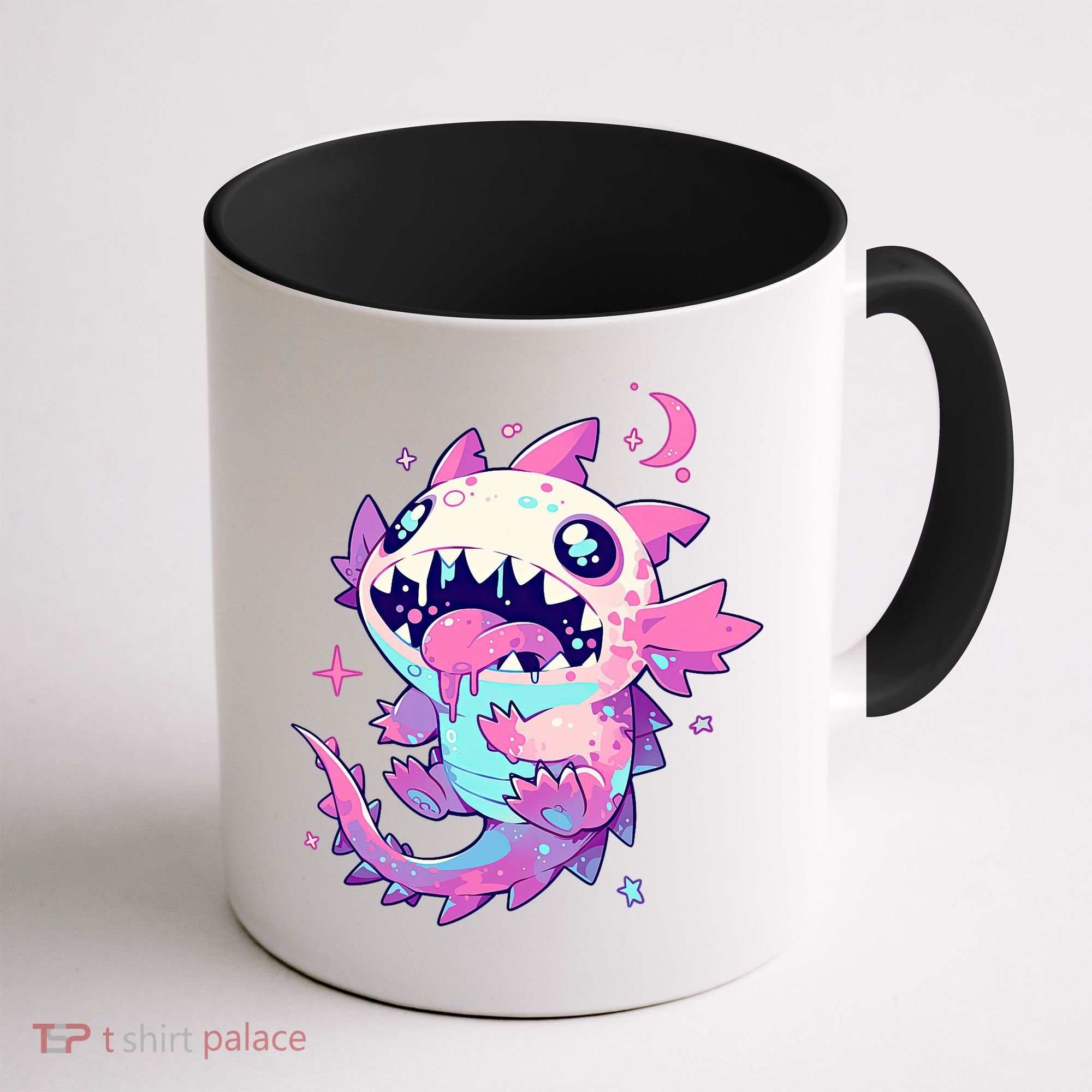 Kawaii Pastel Goth Creepy Cute Pi.nk Zombie Axolotl  Coffee Mug