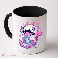 Kawaii Pastel Goth Creepy Cute Pi.nk Zombie Axolotl  Coffee Mug thumb 0