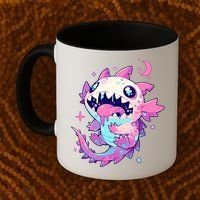 Kawaii Pastel Goth Creepy Cute Pi.nk Zombie Axolotl  Coffee Mug thumb 2