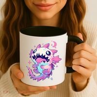 Kawaii Pastel Goth Creepy Cute Pi.nk Zombie Axolotl  Coffee Mug thumb 3